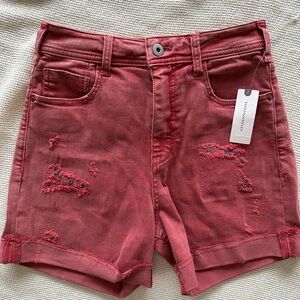 Anthropologie NWT Boyfriend  Rose-Toned Denim Shorts